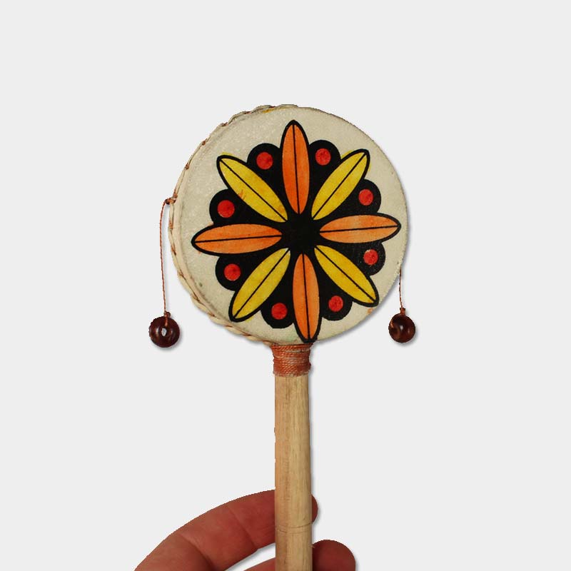 Small Rattle Drum - Flower